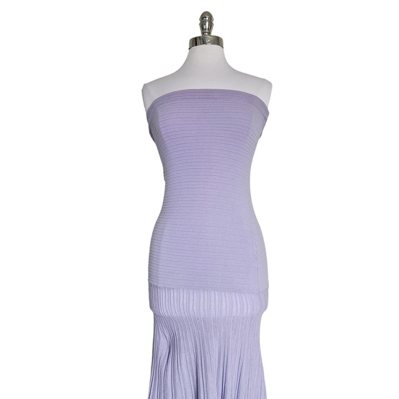 Line & Dot Arlo Tube Dress in Lilac Purple Pleated Strapless Size XS NWOT - Picture 6 of 10